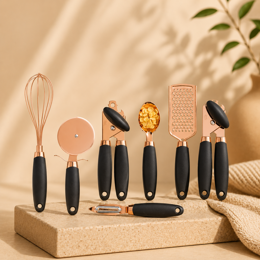 Kitchen Household Peeler Gadget Copper Plating Set