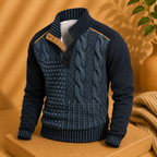 Fall Winter Men Printed Buckle Sweater